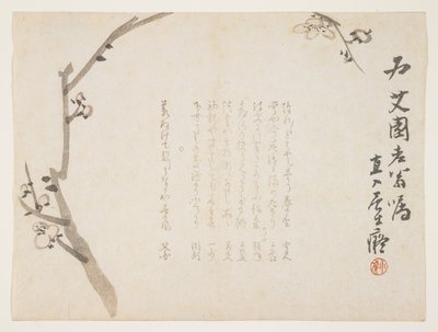 Pflaumenblüten, ca. 1848-53 von Tanomura Chokuny